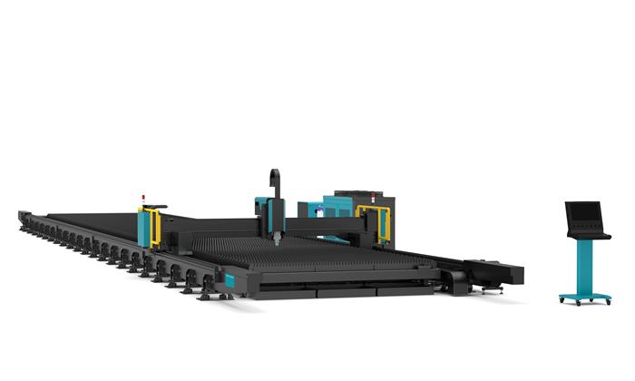 Big Size Ground-Rail Fiber Laser Cutting Machine