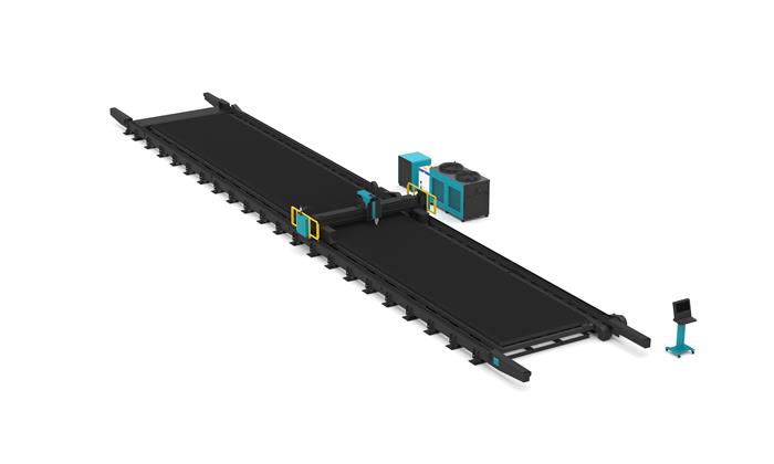 Big Size Ground-Rail Fiber Laser Cutting Machine