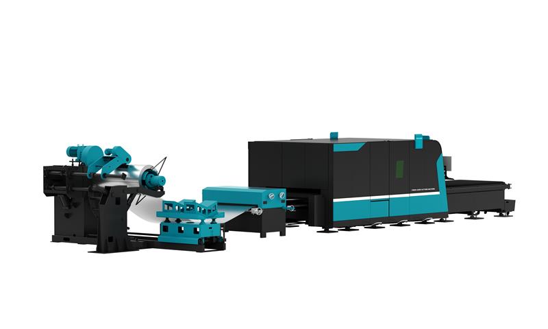 Fiber Laser Cutting Machine with Coiler and Leveling System