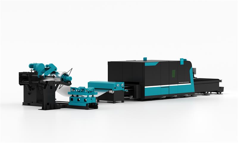 Fiber Laser Cutting Machine with Coiler and Leveling System